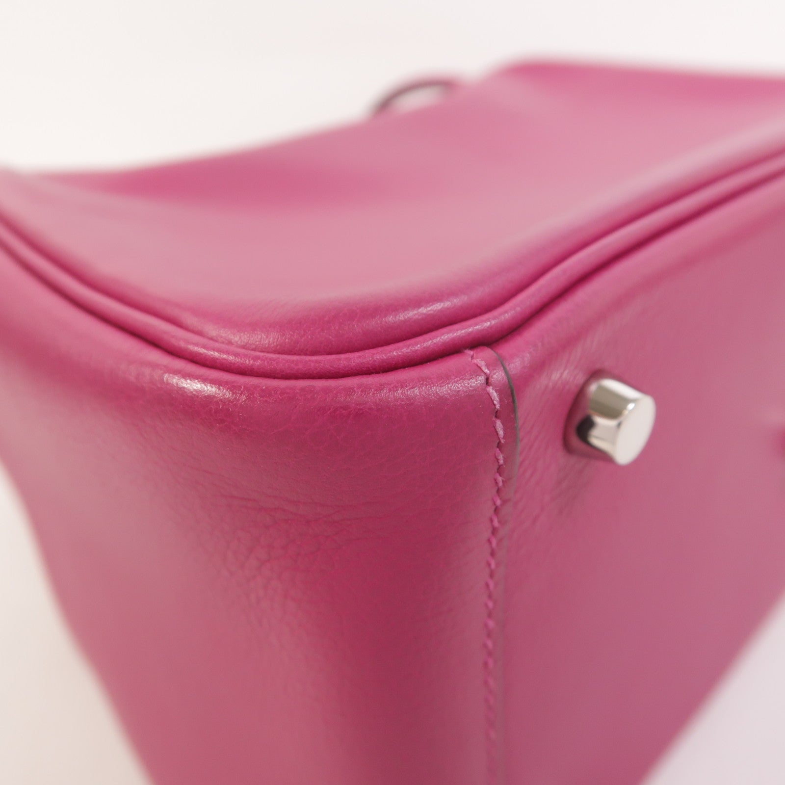HERMES Evercolor皮革Lindy 26手挽肩背兩用袋Rose Pourpre