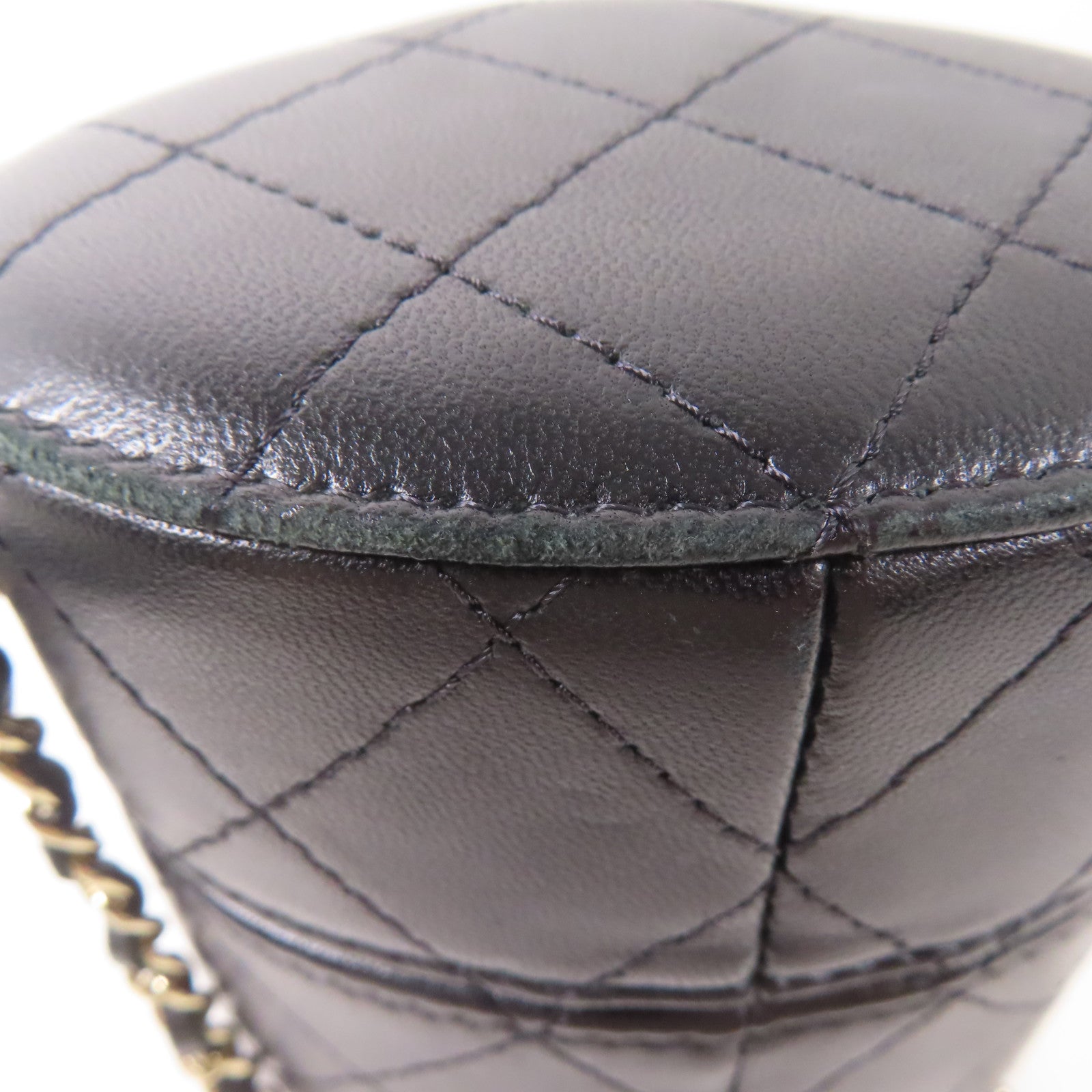 CHANEL 【激減優惠】牛皮皮革Chain Shoulder金扣鏈帶肩背袋黑色