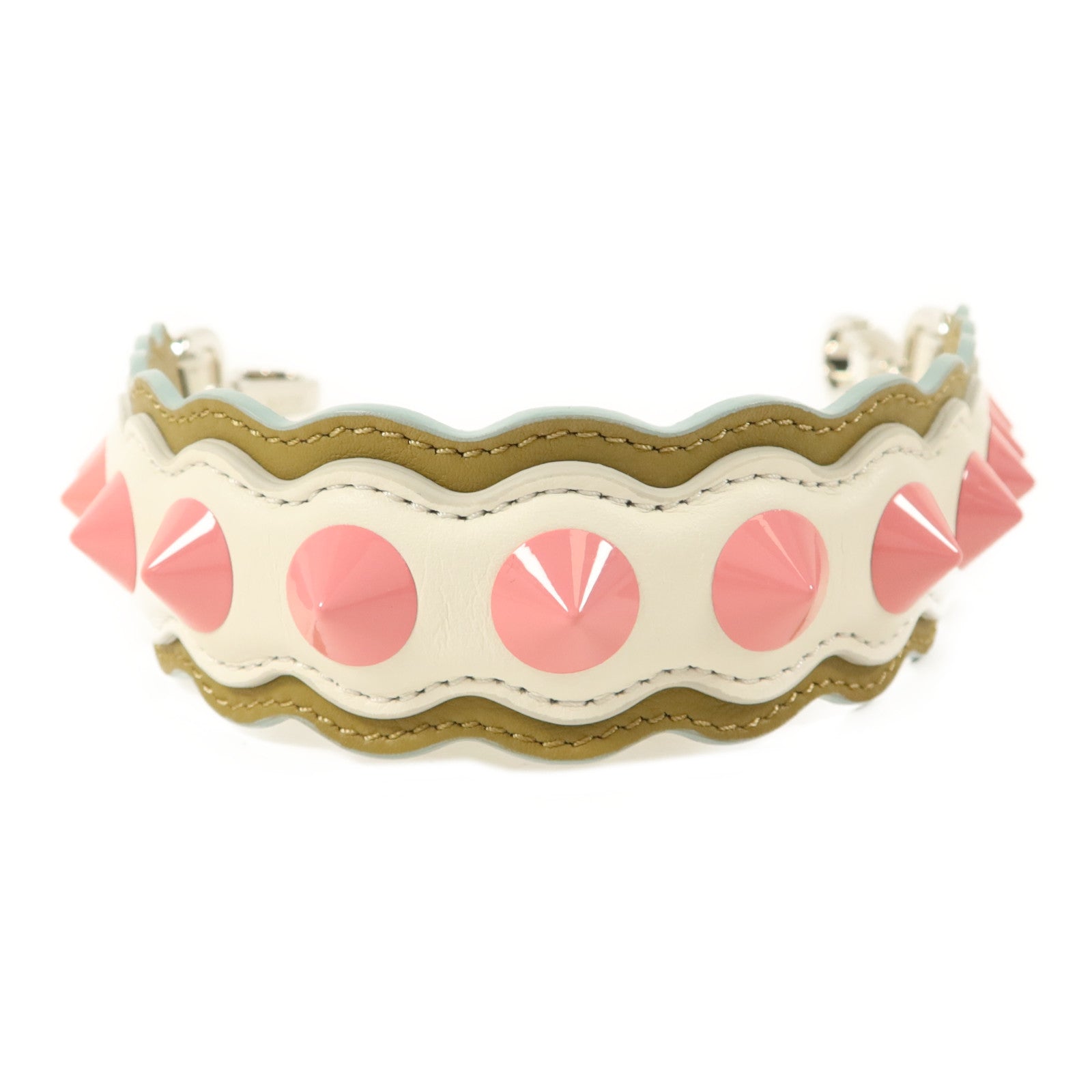 FENDI 牛皮皮革Hand Strap銀扣手挽帶