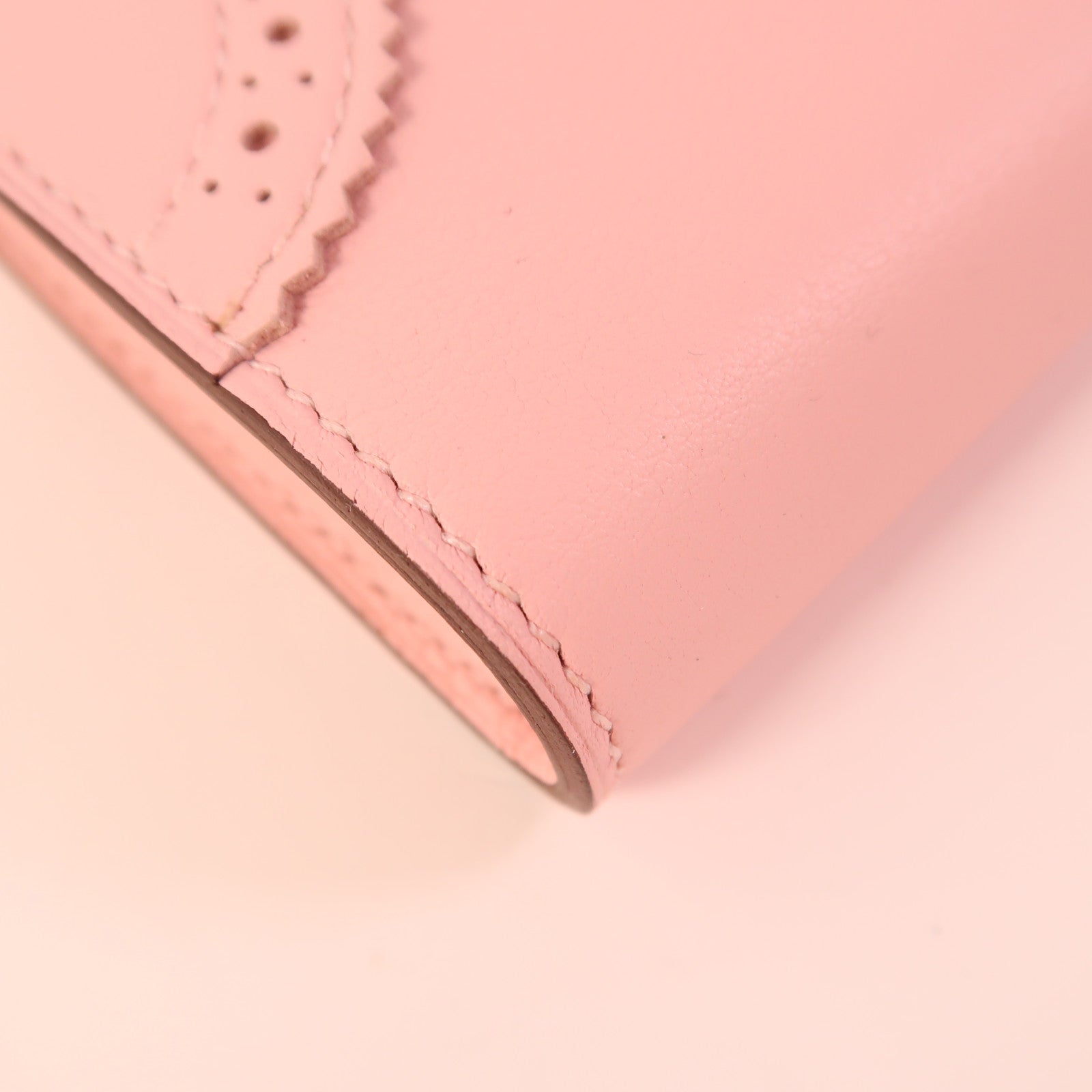 HERMES Swift皮革Gillies Kelly Long Wallet銀扣長錢包Rose Sakura