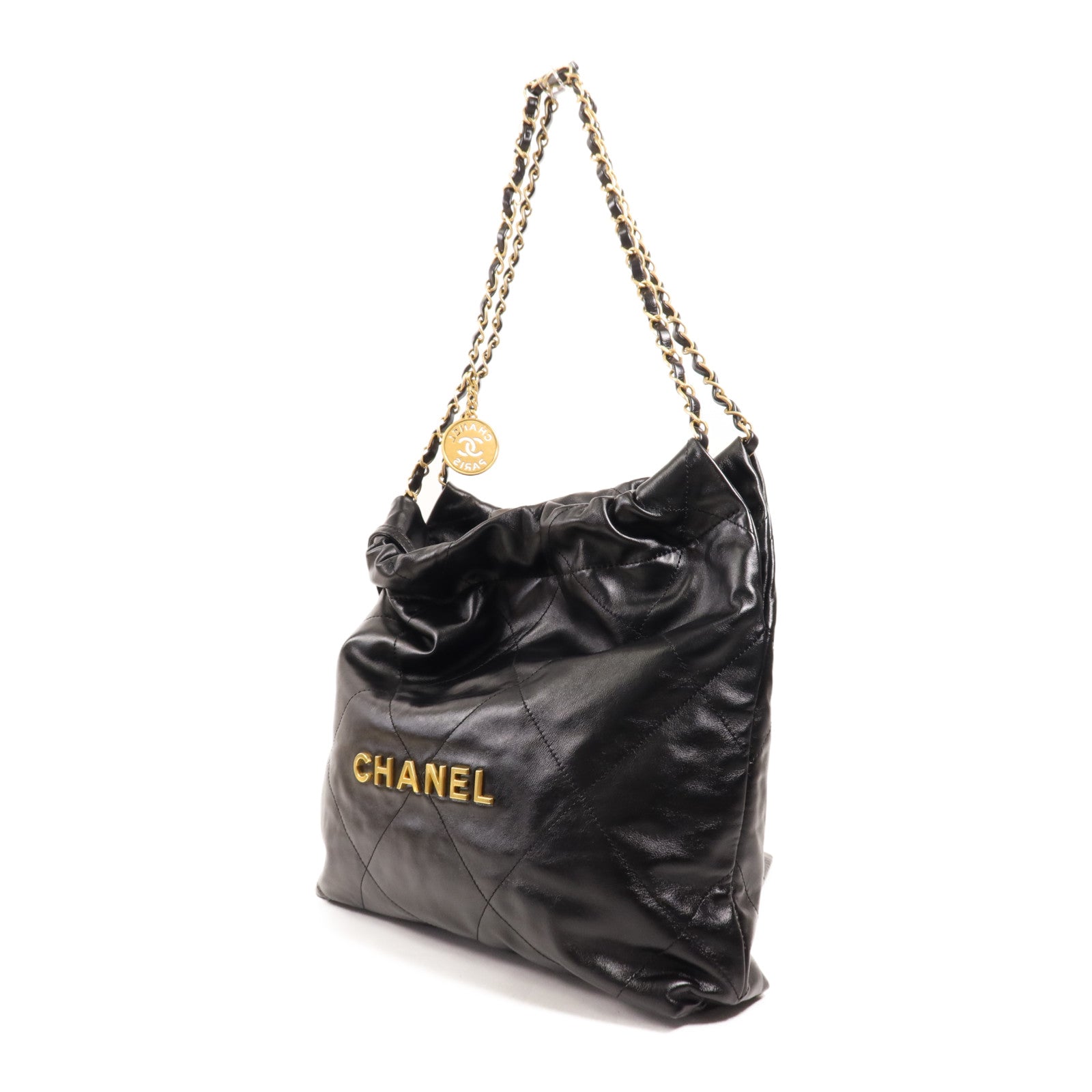 CHANEL 牛皮皮革Chanel 22 Small金扣鏈帶肩背袋