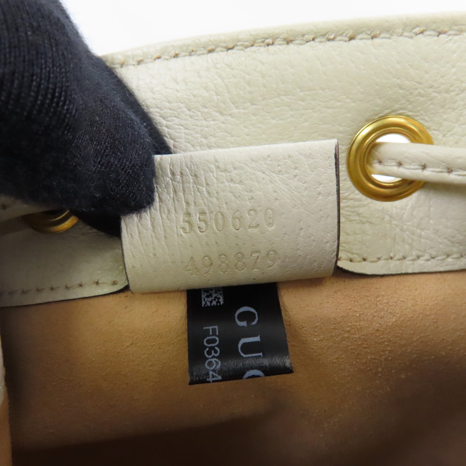 GUCCI 塗層帆布Ophidia GG Mini Bucket金扣肩背袋米色