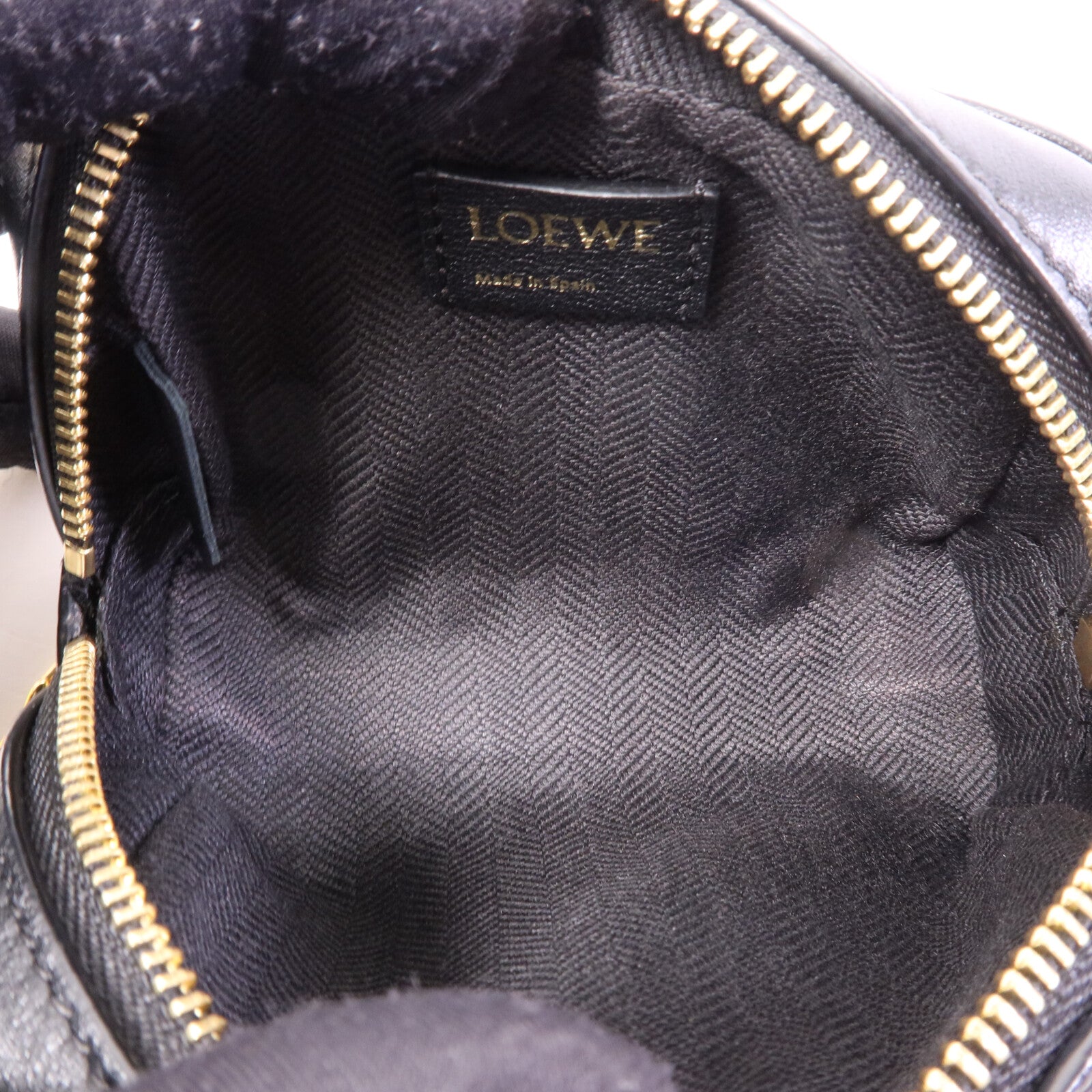 LOEWE 帆布Amazona Nano金扣鏈帶手挽肩背袋兩用袋