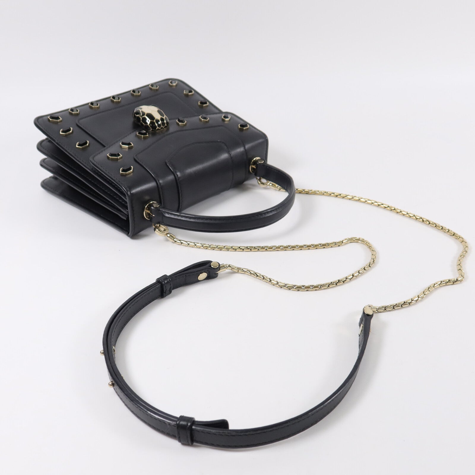 BVLGARI 牛皮皮革Serpenti Forever Small手挽肩背兩用袋