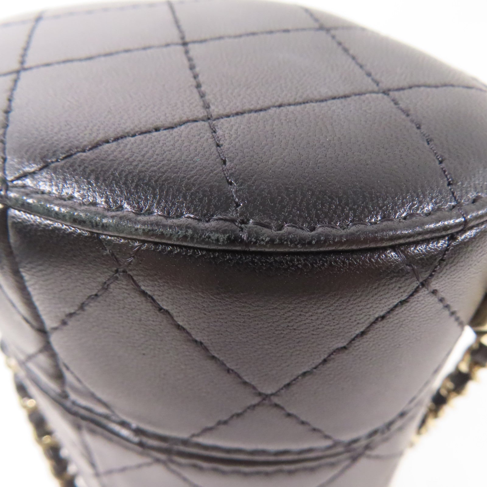 CHANEL 【激減優惠】牛皮皮革Chain Shoulder金扣鏈帶肩背袋黑色