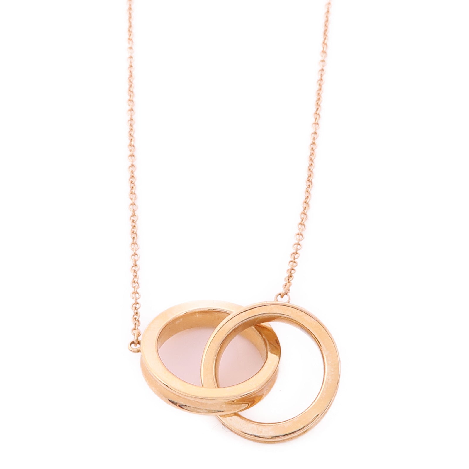 TIFFANY＆CO 18K玫瑰金Interlocking Circle項鍊