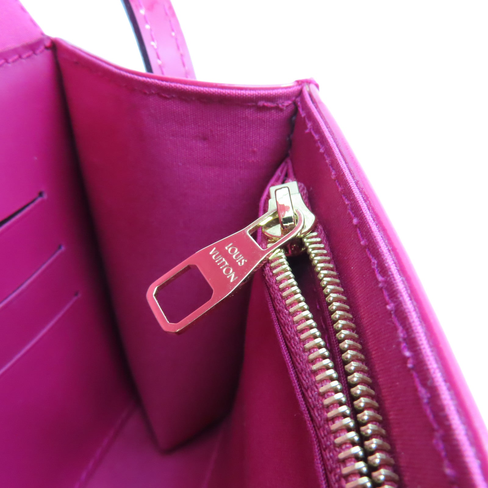 LOUIS VUITTON Vernis Clutch Ana Shoulder Bag金扣肩背袋紅色