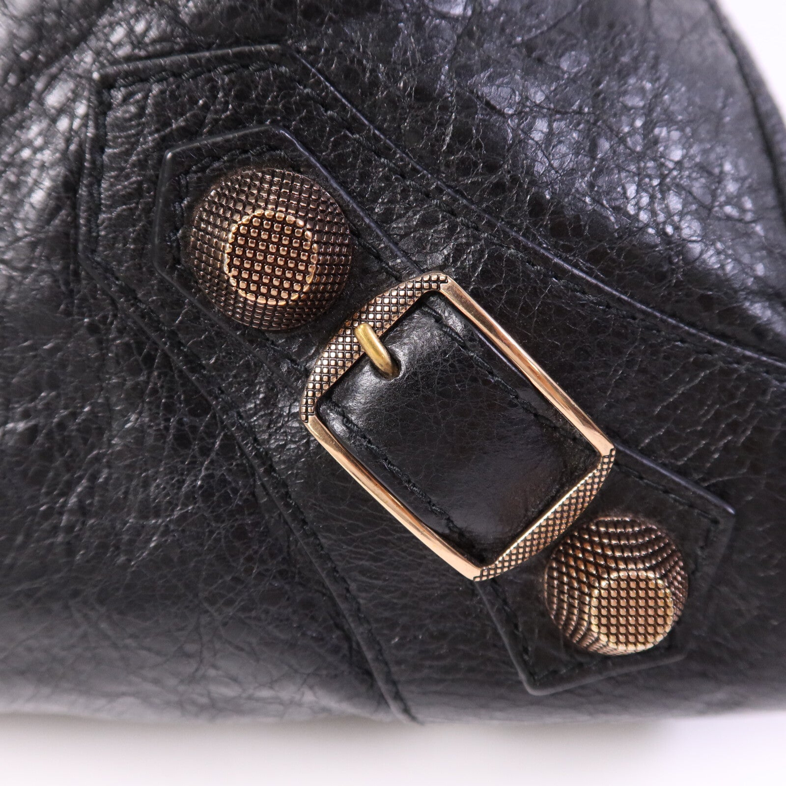 BALENCIAGA 羊皮皮革Giant City金扣手挽肩背兩用袋