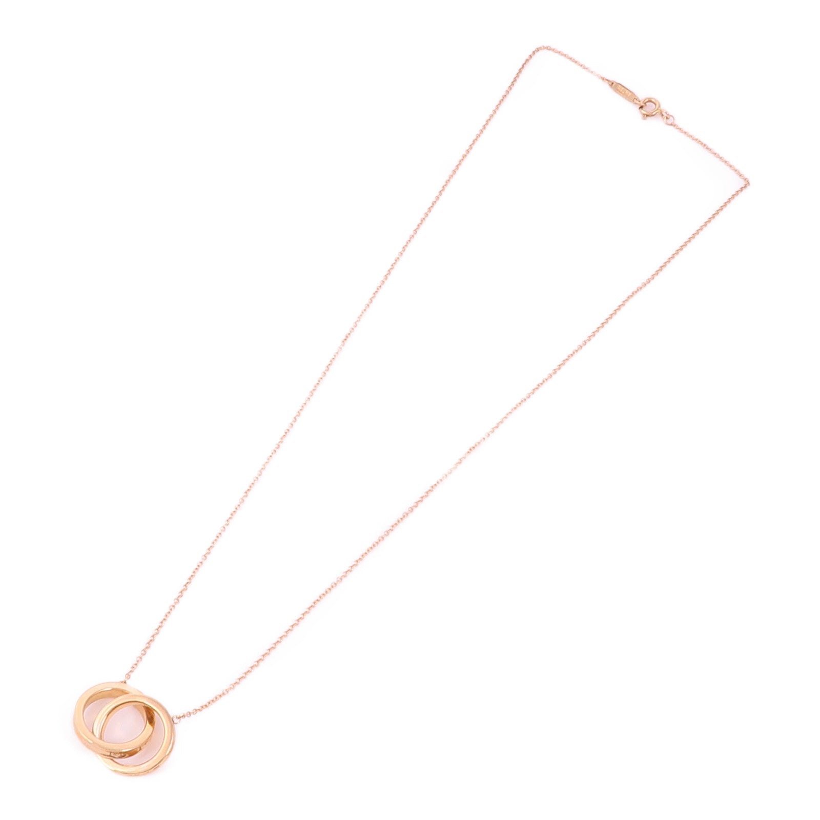 TIFFANY＆CO 18K玫瑰金Interlocking Circle項鍊
