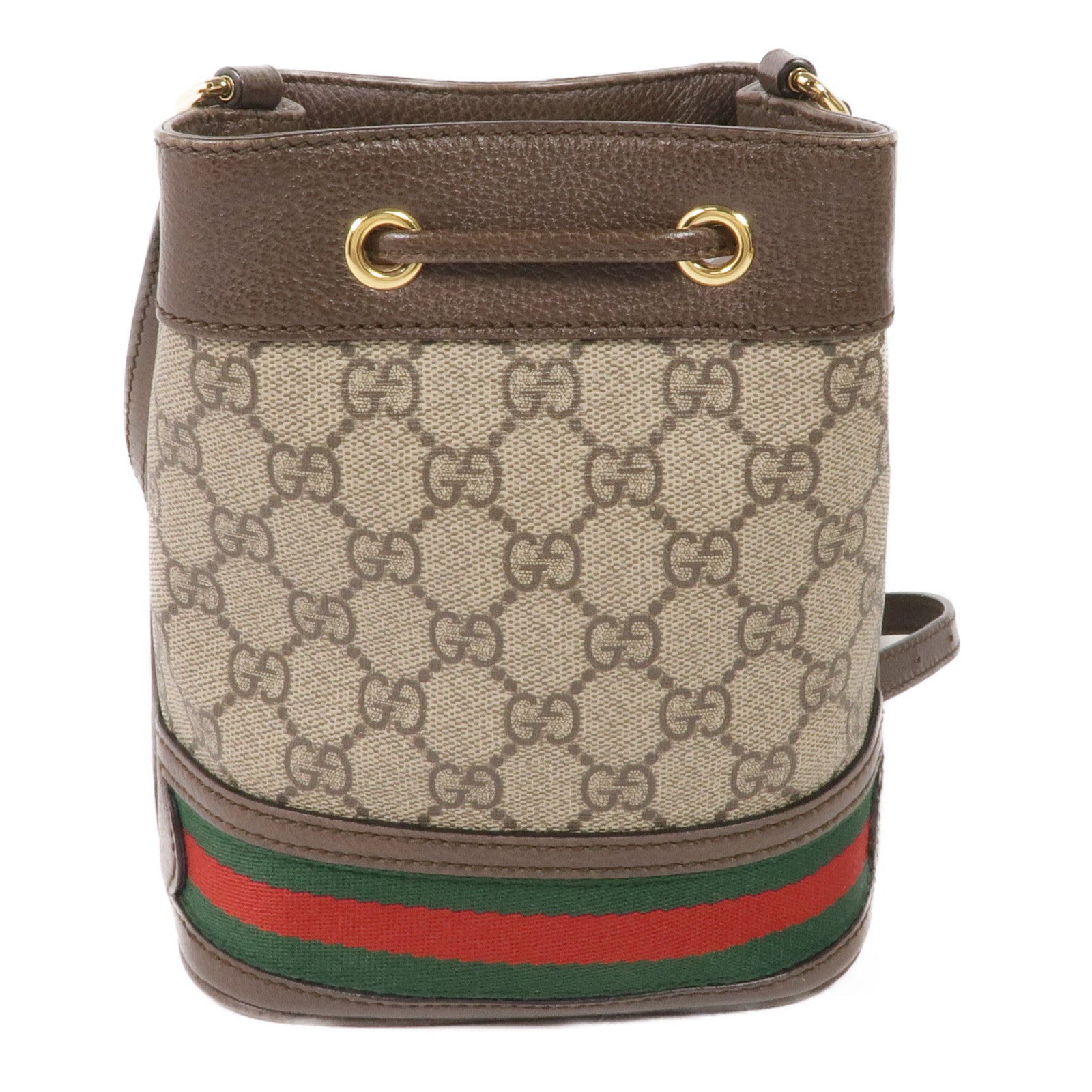 GUCCI 塗層帆布Ophidia Mini Bucket金扣肩背袋