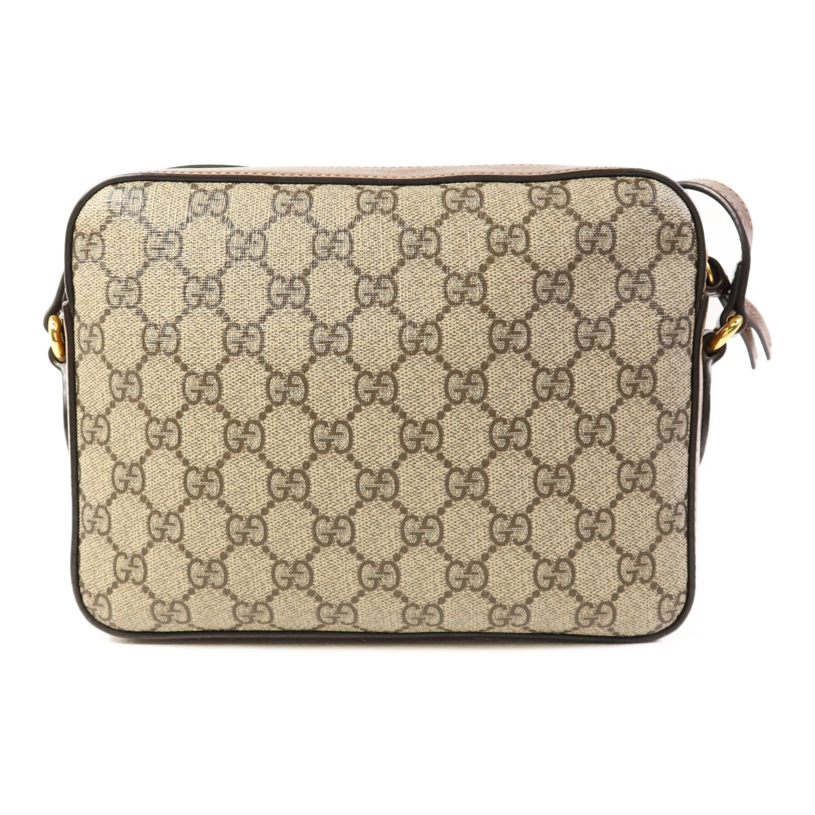 GUCCI 塗層帆布Horsebit 1955 Small Shoulder Bag金扣肩背袋