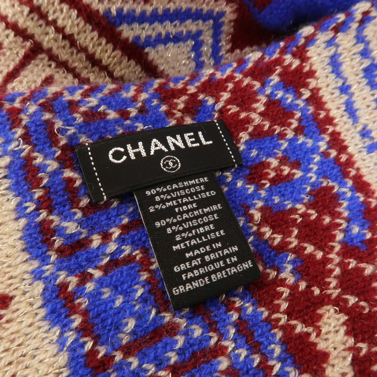 CHANEL Cashmere/Viscose/Met Scarf 圍巾