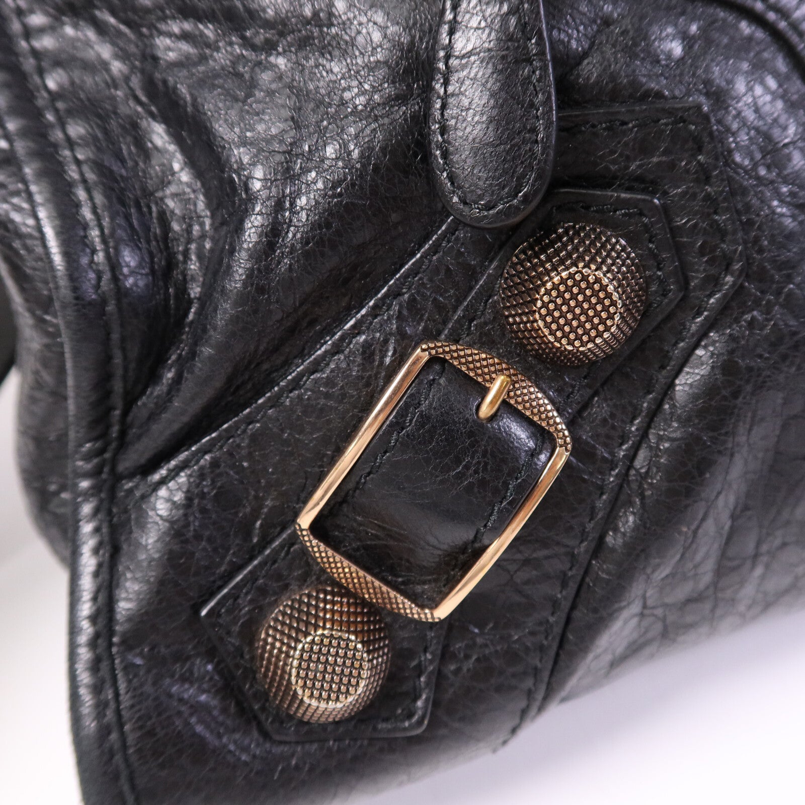 BALENCIAGA 羊皮皮革Giant City金扣手挽肩背兩用袋
