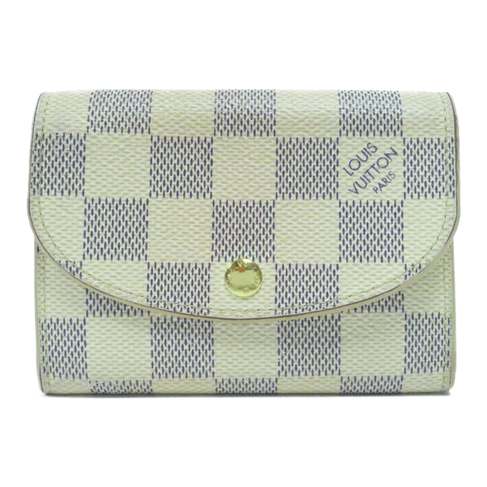 LOUIS VUITTON 【激減優惠】Damier Azur Rosalie Coin Purse金扣零錢包白色/藍色