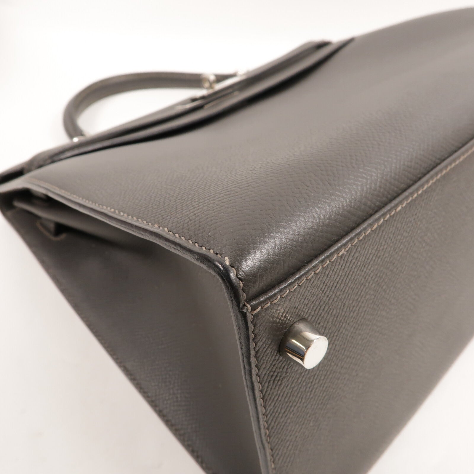 HERMES Epsom皮革Kelly 35手挽肩背兩用袋Graphite