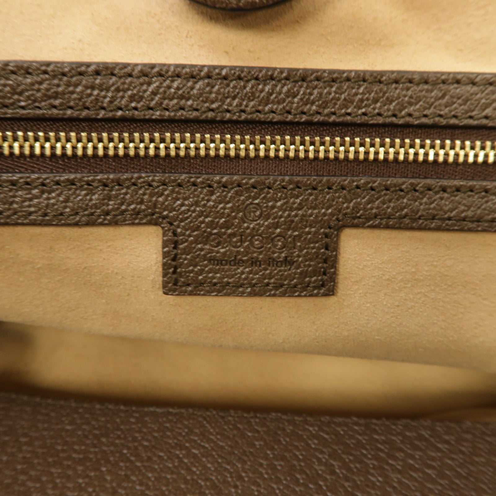 GUCCI 塗層帆布Ophidia GG Medium Tote Bag金扣手挽袋棕色