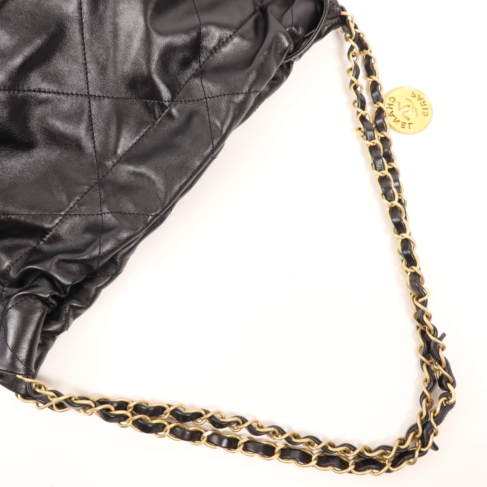 CHANEL 牛皮皮革Chanel 22 Small金扣鏈帶肩背袋