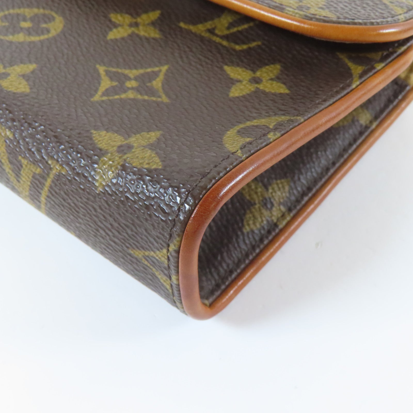 LOUIS VUITTON Monogram Pochette Florentine金扣腰包啡色