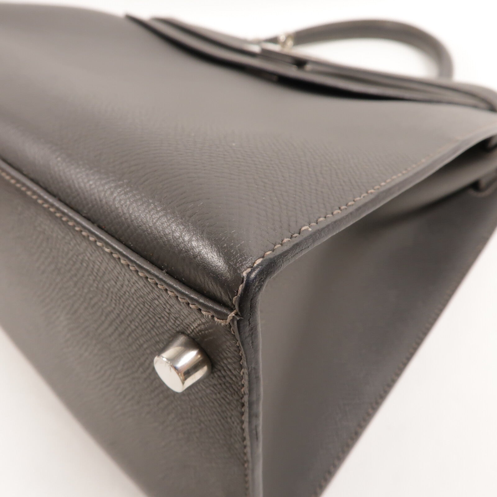 HERMES Epsom皮革Kelly 35手挽肩背兩用袋Graphite