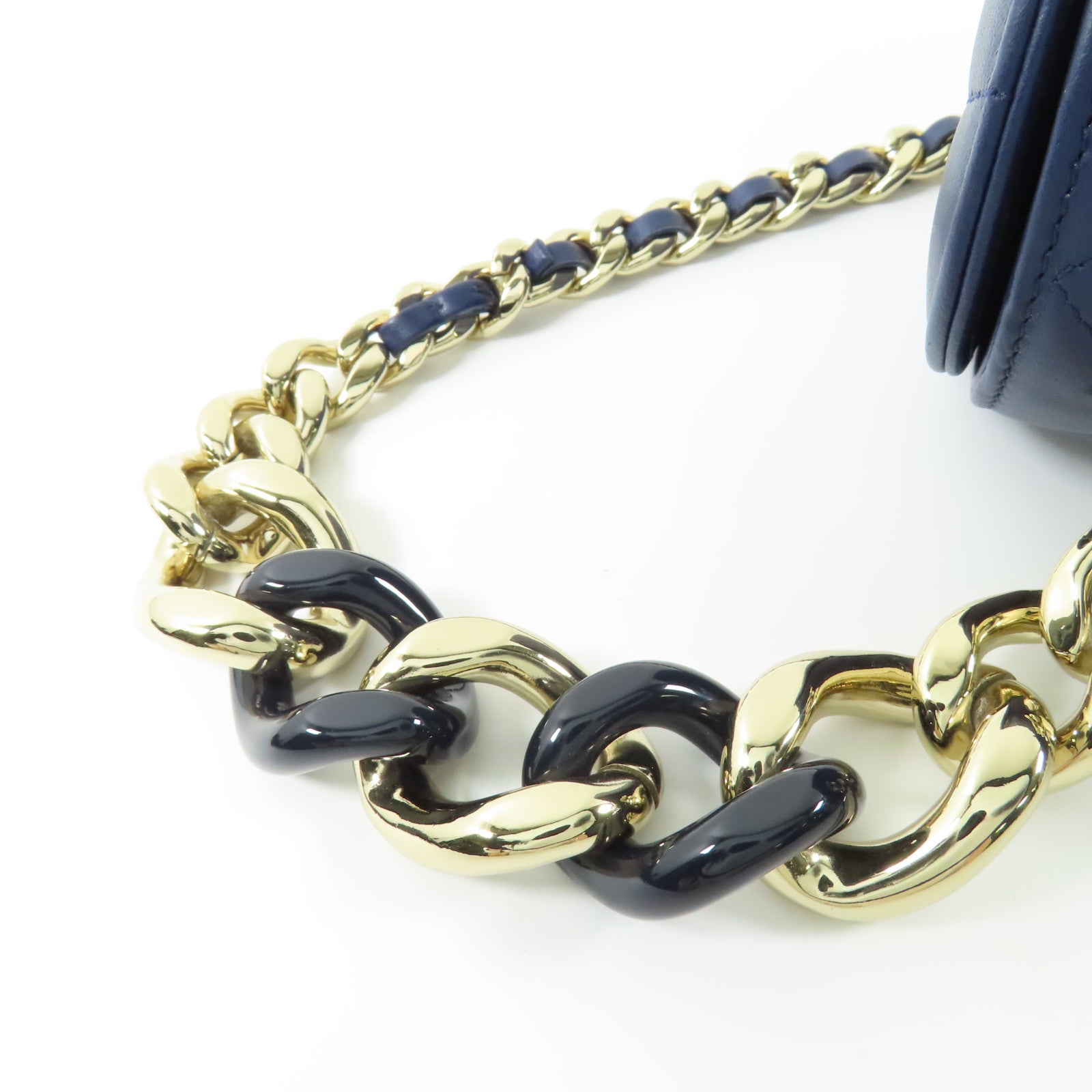 CHANEL 牛皮皮革Vanity Case 金扣鏈帶肩背袋