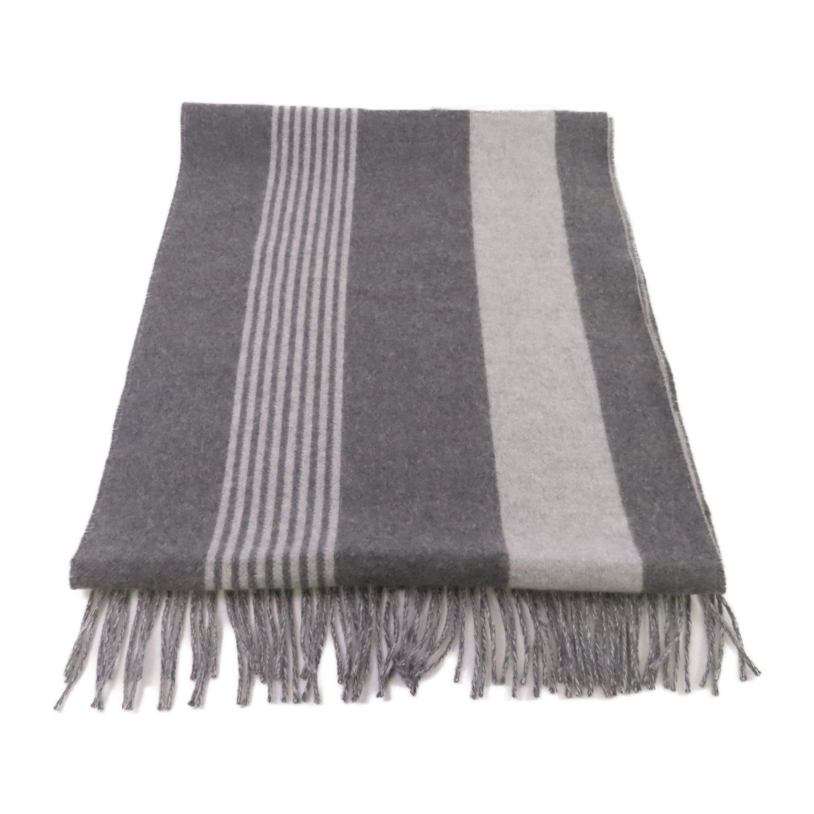 HERMES 羊絨Scarf圍巾灰色