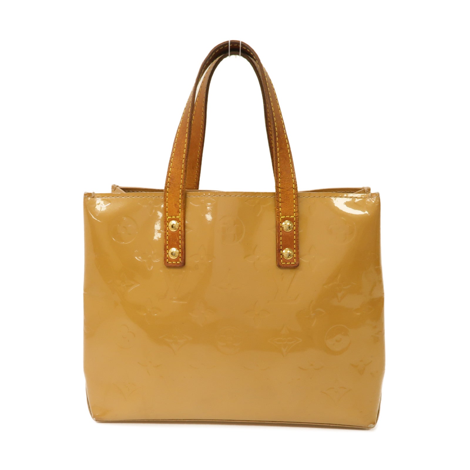 LOUIS VUITTON 【激減優惠】Monogram Vernis Reade PM銀扣手挽袋棕色