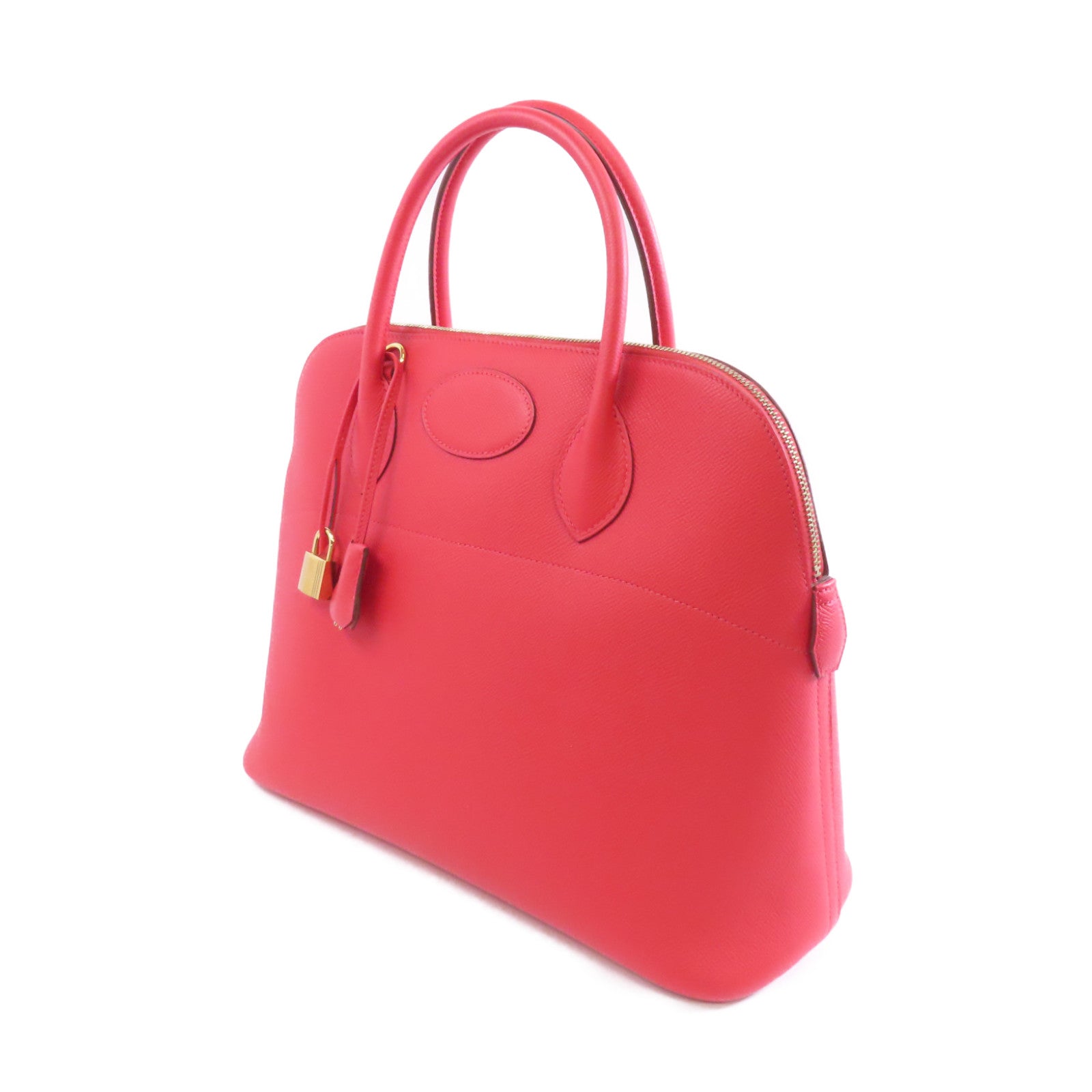 HERMES Epsom皮革Bolide 35金扣手挽肩背兩用袋紅色