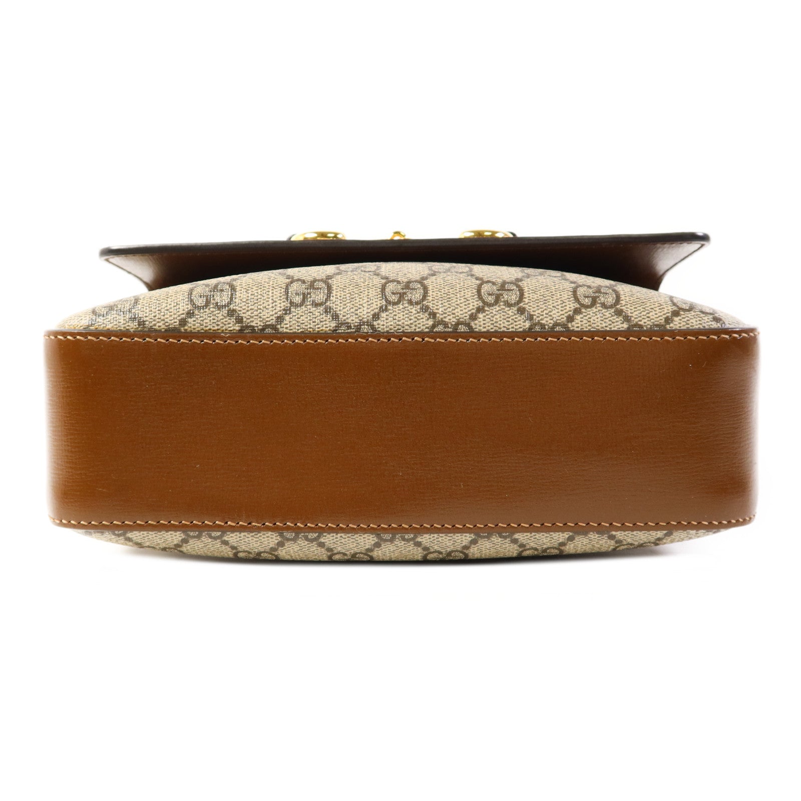 GUCCI 塗層帆布Horsebit 1955 Small Shoulder Bag金扣肩背袋