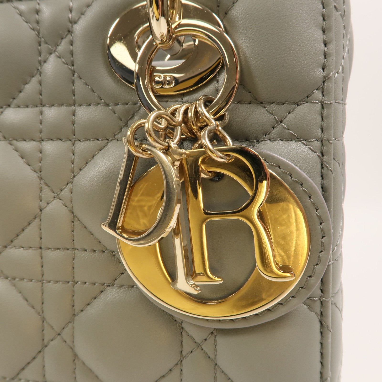 Dior 羊皮皮革Small Lady Dior My ABCDior Bag手挽肩背兩用袋