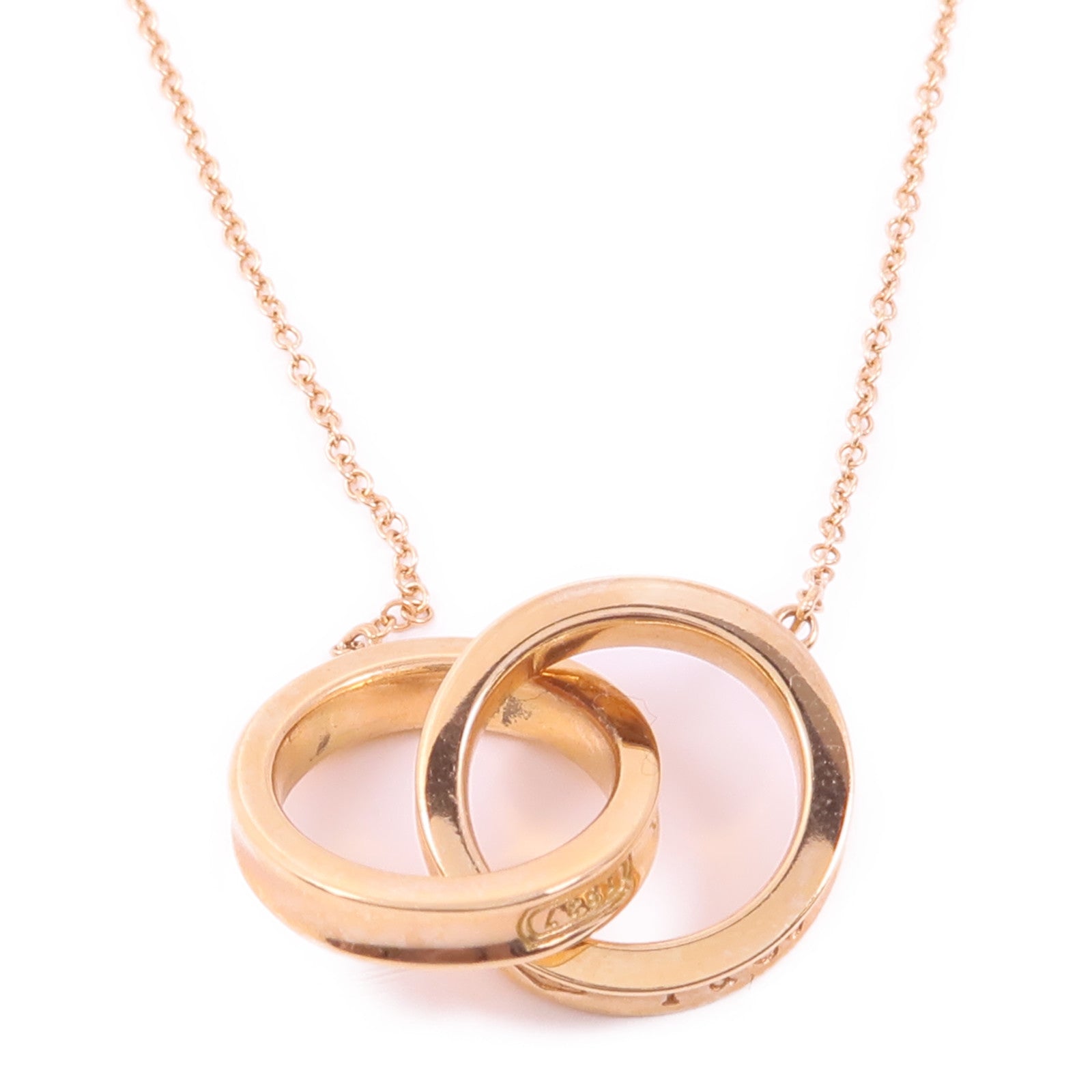 TIFFANY＆CO 18K玫瑰金Interlocking Circle項鍊