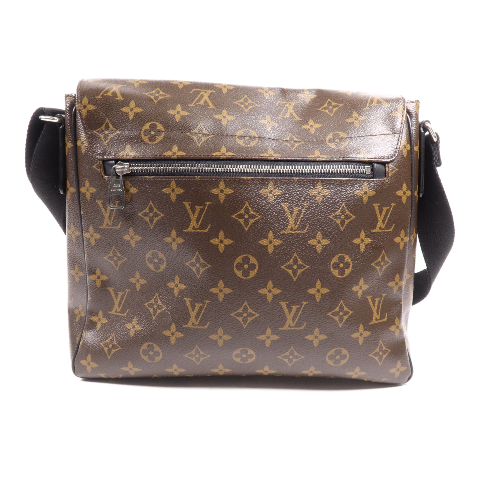 LOUIS VUITTON Monogram Macassar Distrist MM銀扣肩背袋
