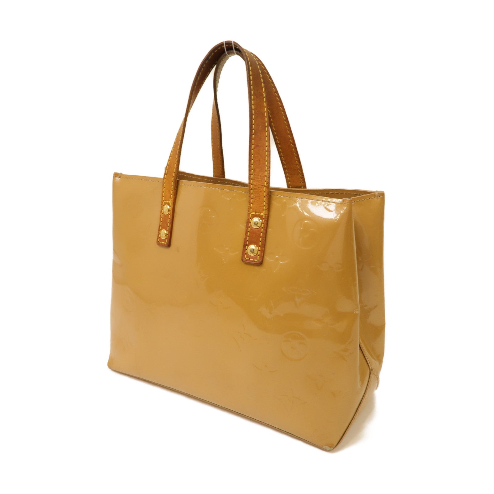 LOUIS VUITTON 【激減優惠】Monogram Vernis Reade PM銀扣手挽袋棕色