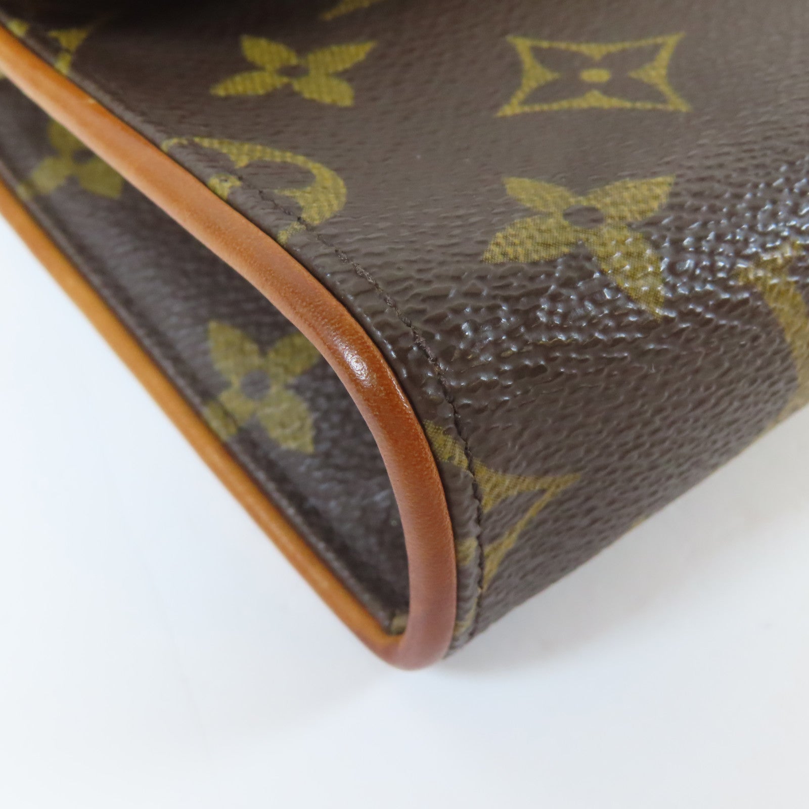 LOUIS VUITTON Monogram Pochette Florentine金扣腰包啡色