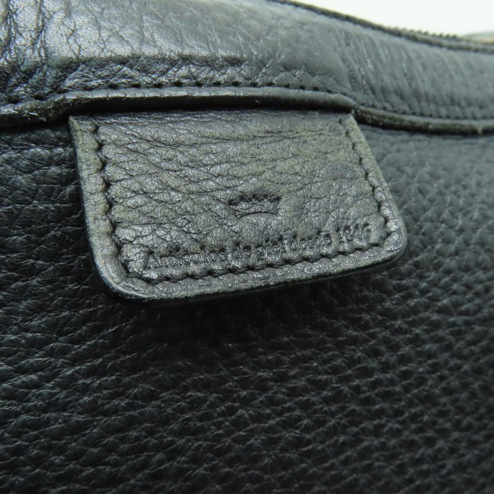 LOEWE 【清倉大減價】牛皮皮革Fusta 2 Way Shoulder金扣手挽肩背兩用袋黑色