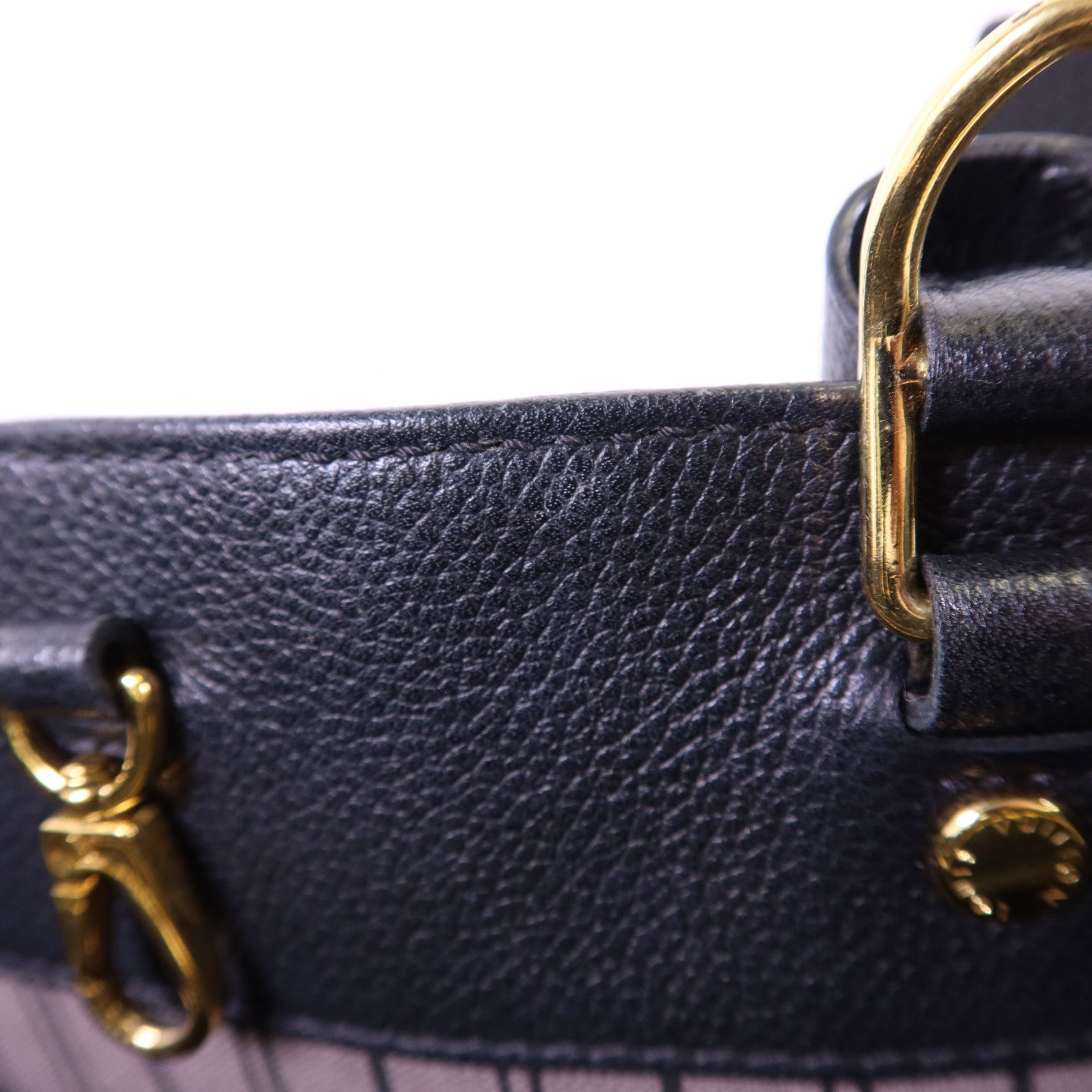 LOUIS VUITTON Monogram Empreinte Montaigne MM金扣手挽肩背兩用袋