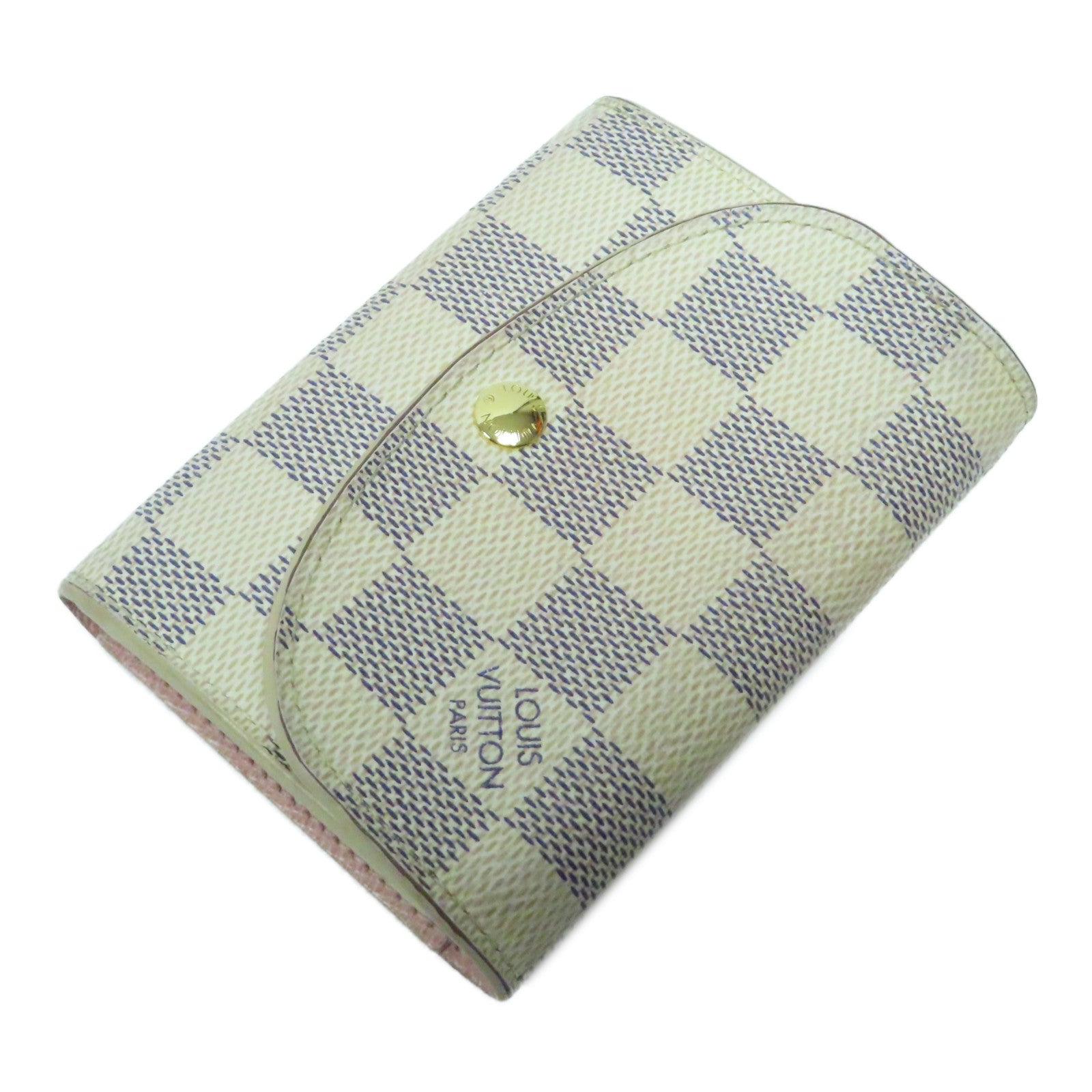 LOUIS VUITTON 【激減優惠】Damier Azur Rosalie Coin Purse金扣零錢包白色/藍色