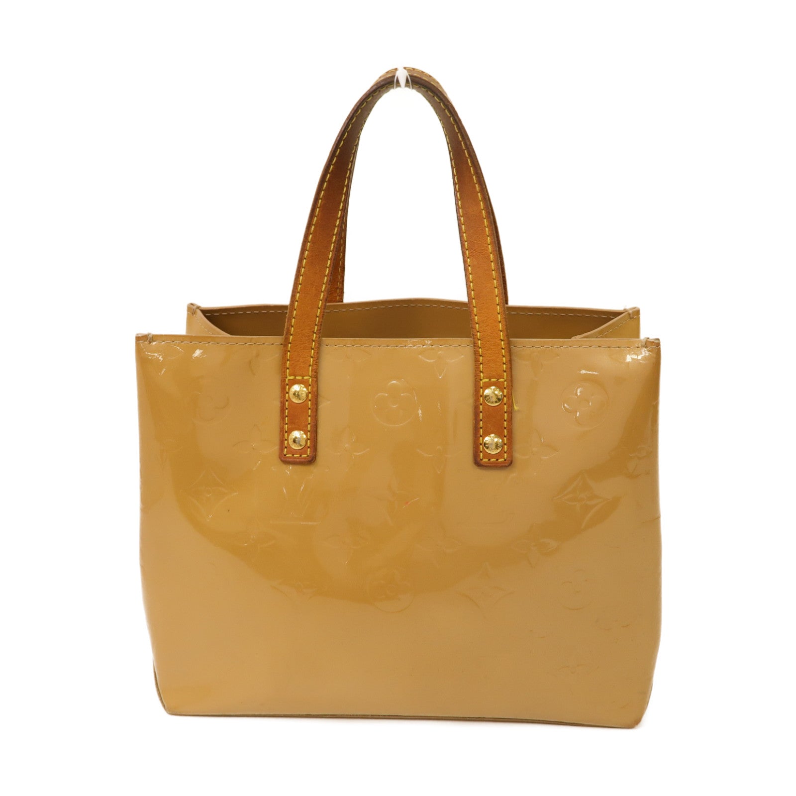 LOUIS VUITTON 【激減優惠】Monogram Vernis Reade PM銀扣手挽袋棕色