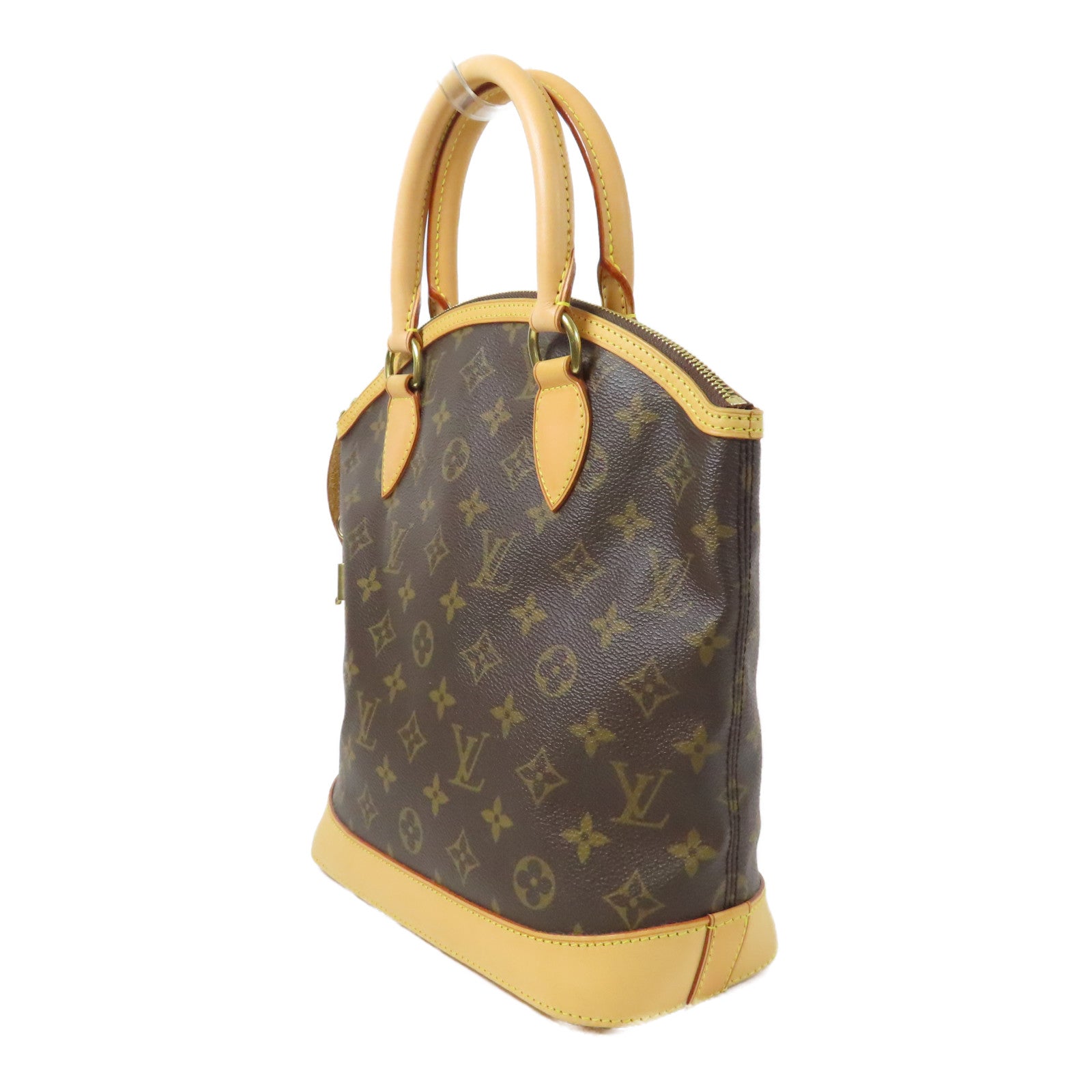 LOUIS VUITTON Monogram Lockit金扣手挽袋啡色