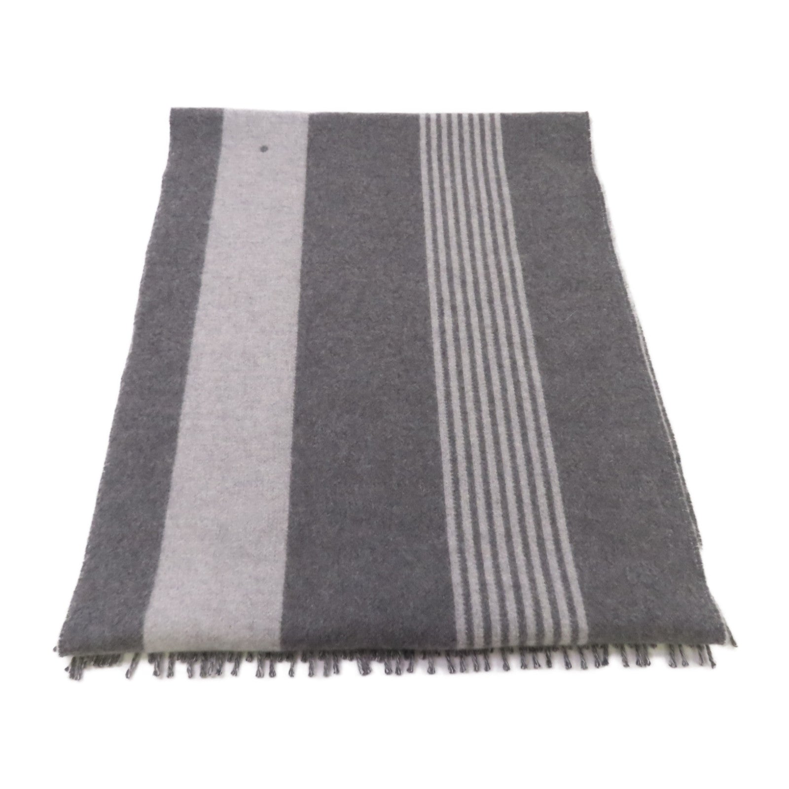 HERMES 羊絨Scarf圍巾灰色