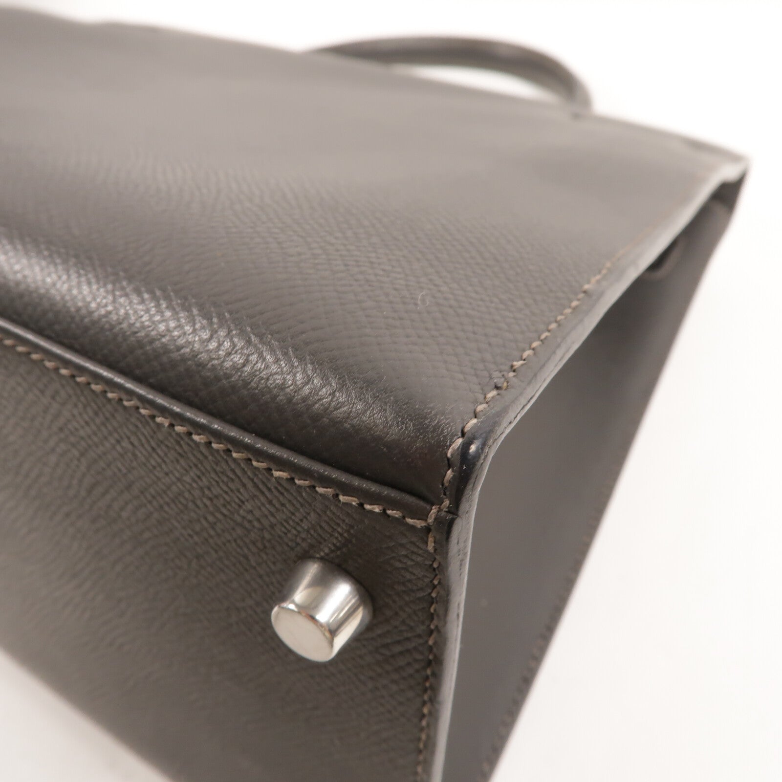 HERMES Epsom皮革Kelly 35手挽肩背兩用袋Graphite