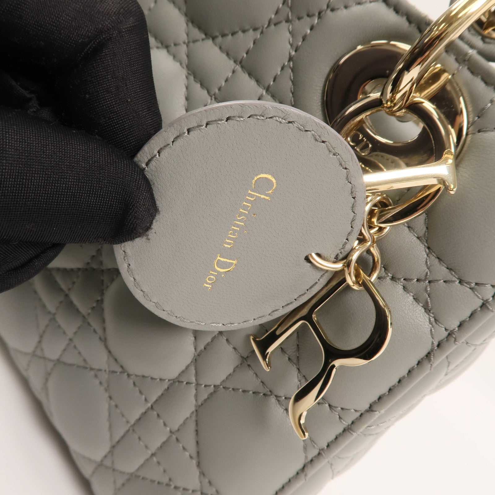 Dior 羊皮皮革Small Lady Dior My ABCDior Bag手挽肩背兩用袋