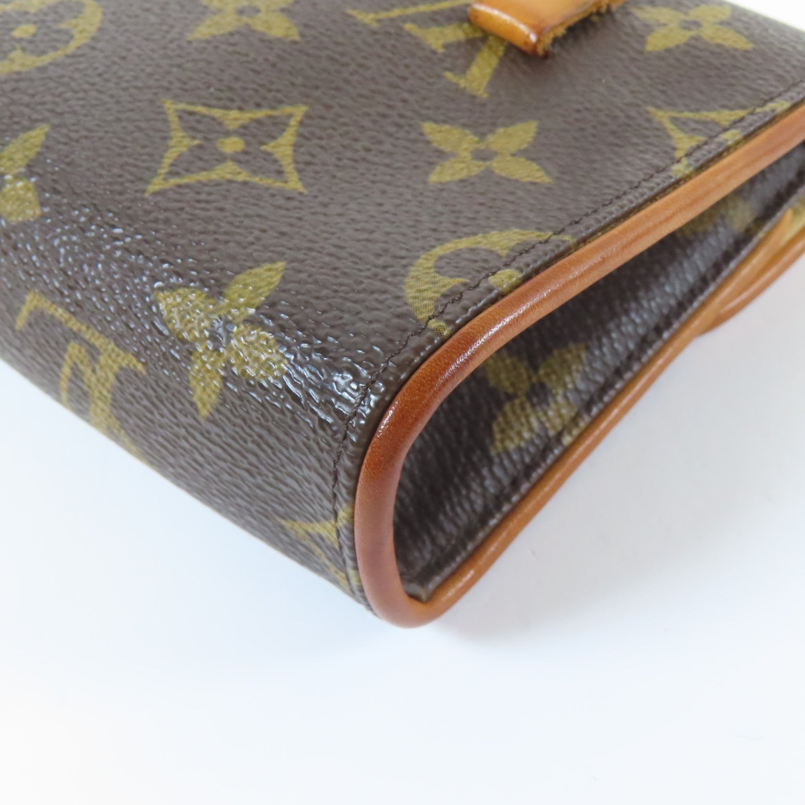 LOUIS VUITTON Monogram Pochette Florentine金扣腰包啡色