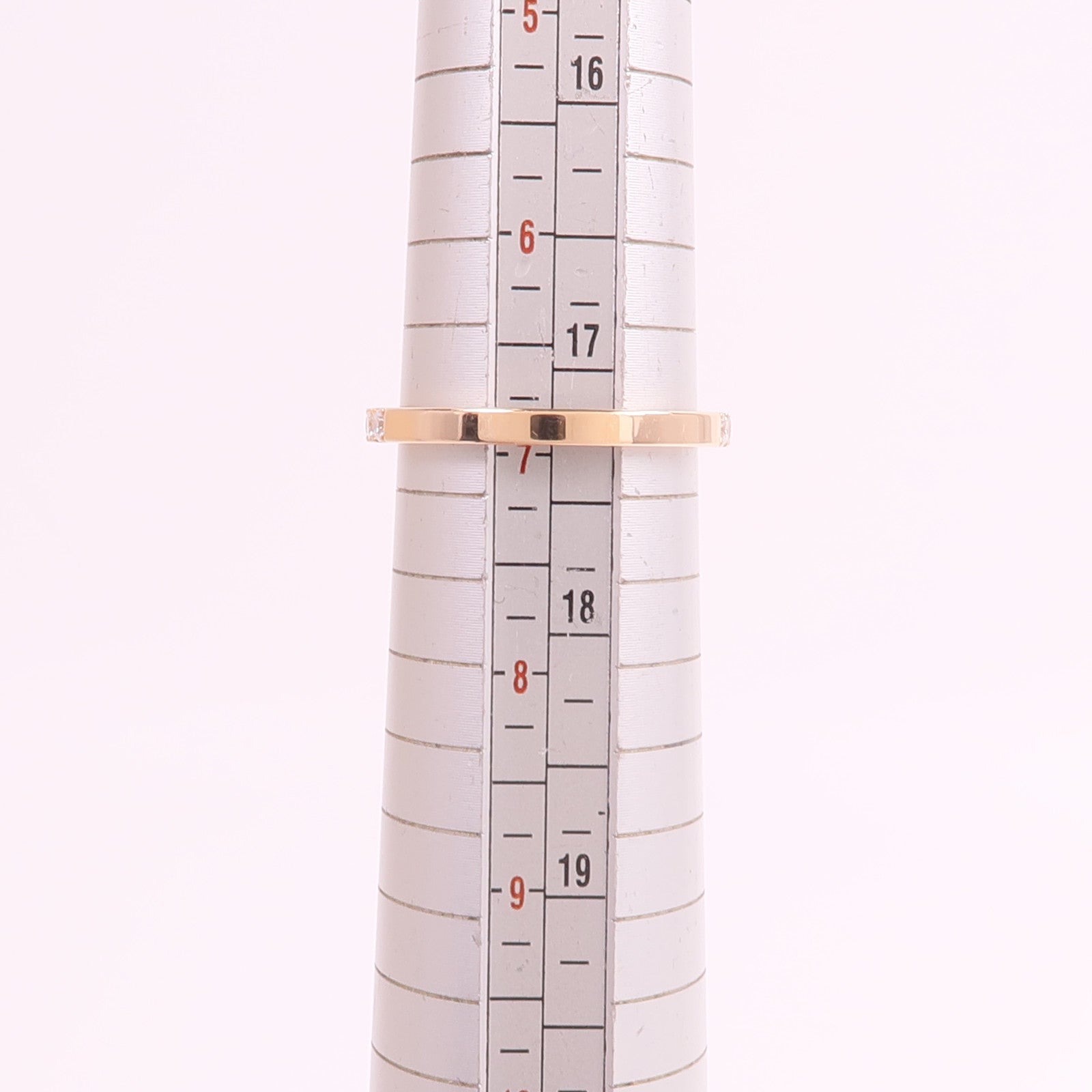 HERMES 18K玫瑰金Finesse Ring鑽石戒指
