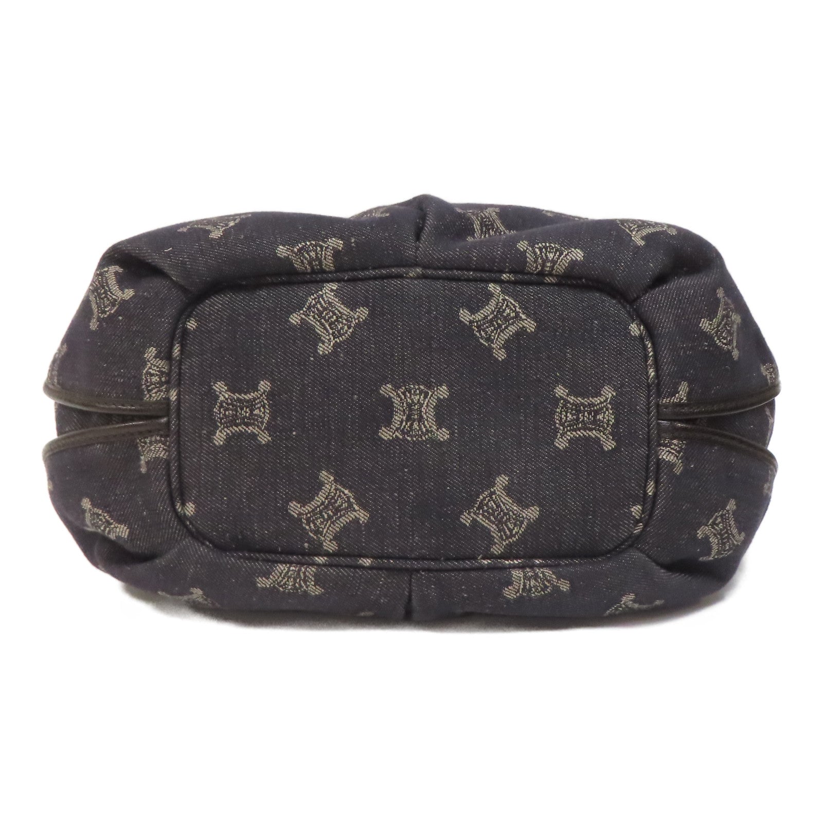 CELINE 帆布Shoulder Bag銀扣肩背袋藍色