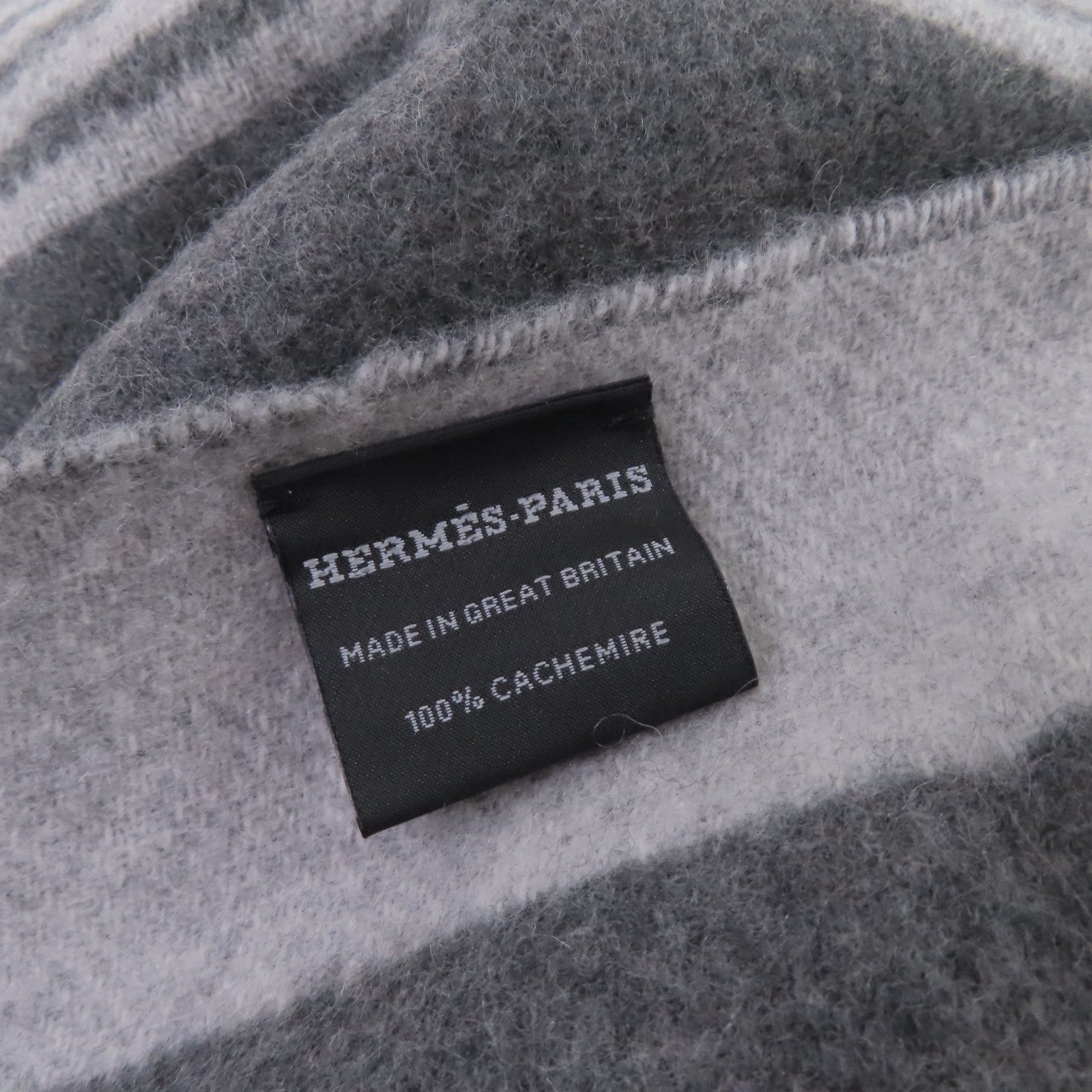 HERMES 羊絨Scarf圍巾灰色