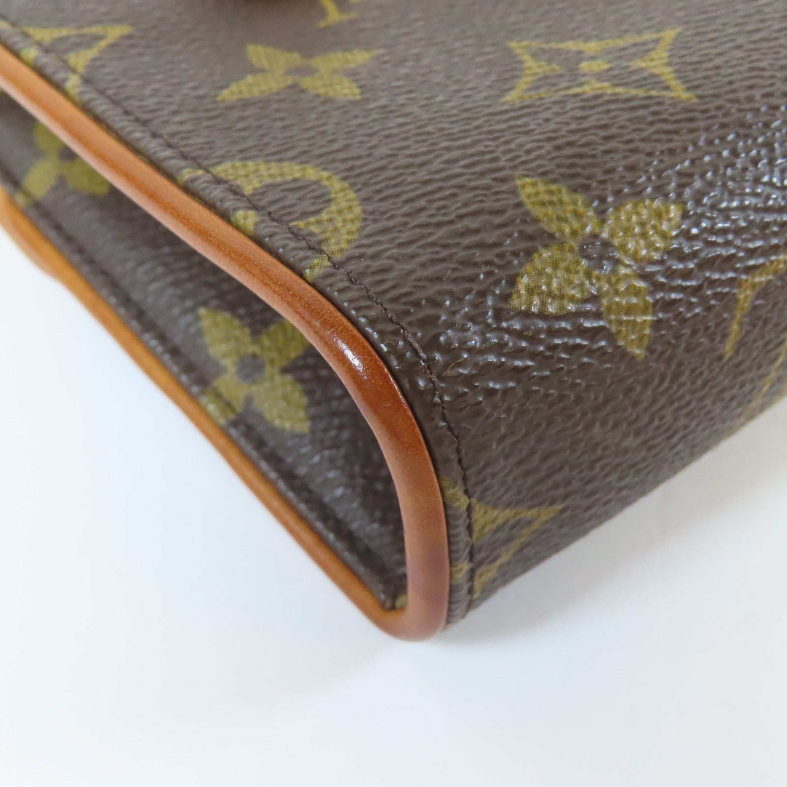 LOUIS VUITTON Monogram Pochette Florentine金扣腰包啡色