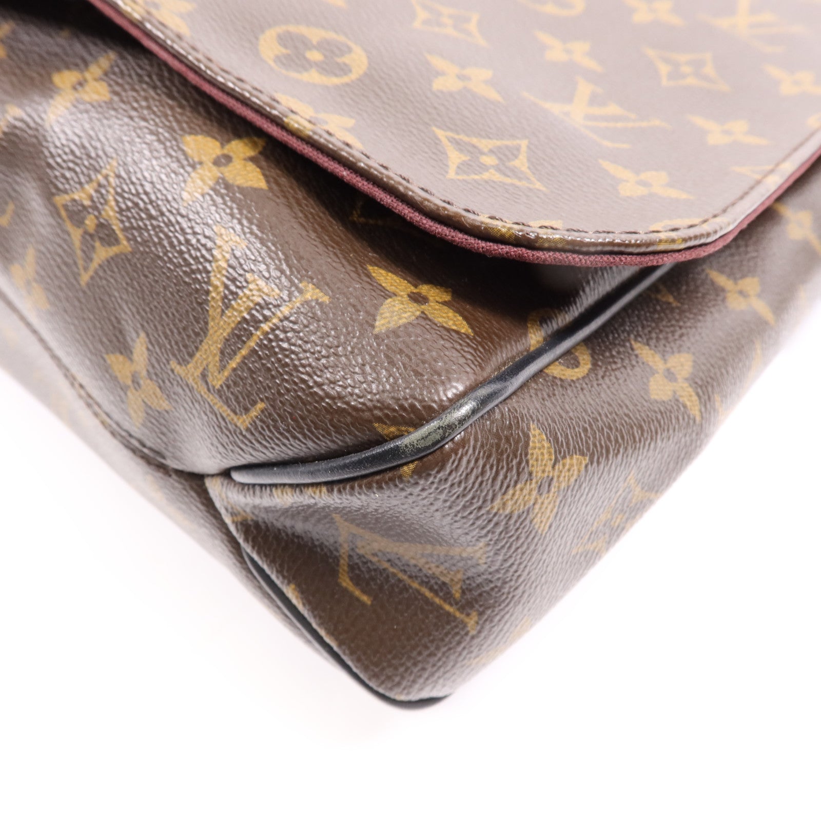 LOUIS VUITTON Monogram Macassar Distrist MM銀扣肩背袋
