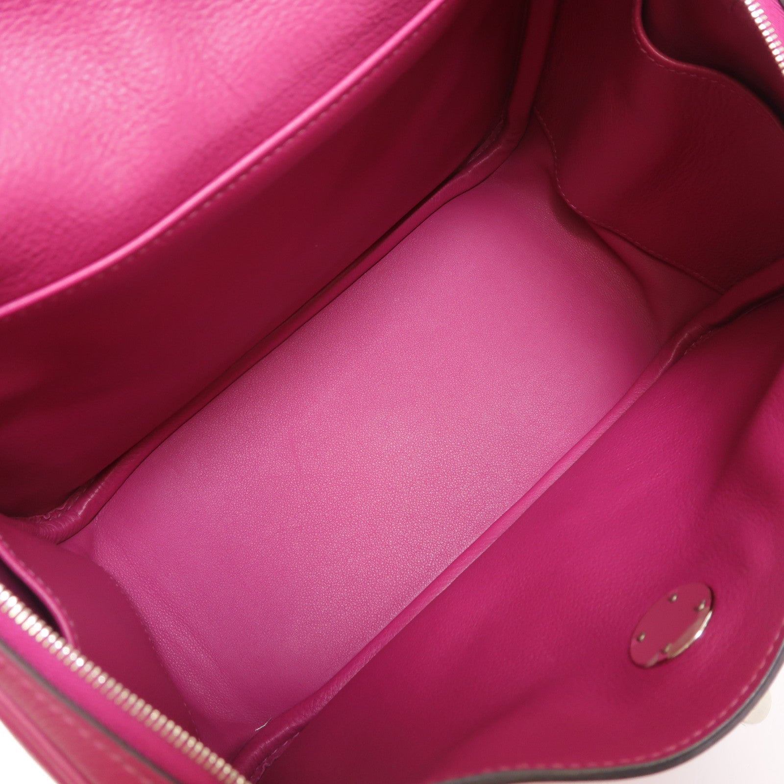HERMES Evercolor皮革Lindy 26手挽肩背兩用袋Rose Pourpre