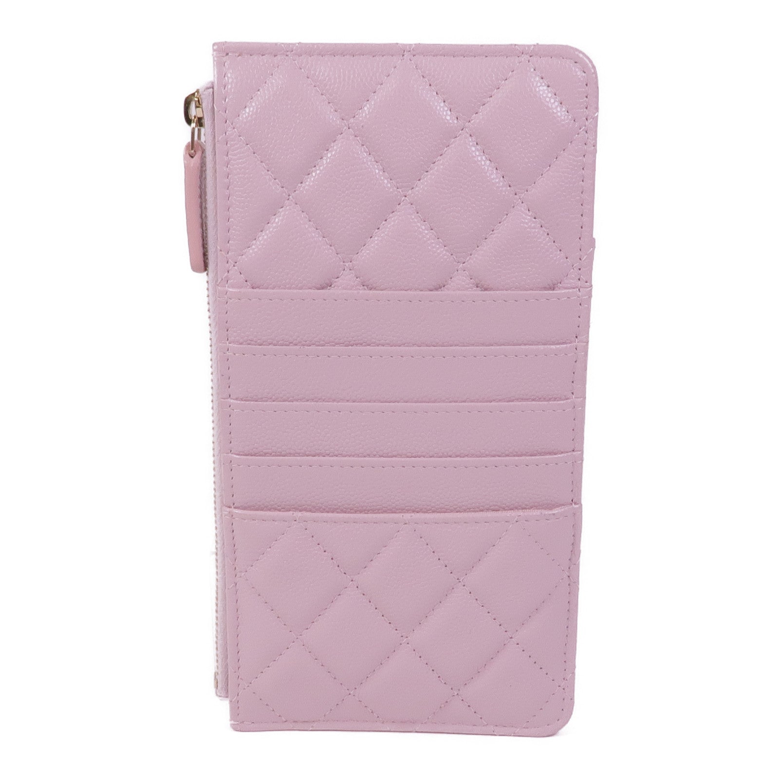 CHANEL 牛皮皮革Long Zipped Wallet金扣長錢包