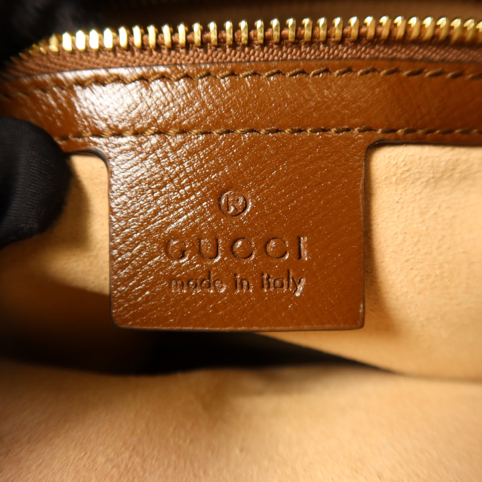 GUCCI 塗層帆布Horsebit 1955 Small Shoulder Bag金扣肩背袋